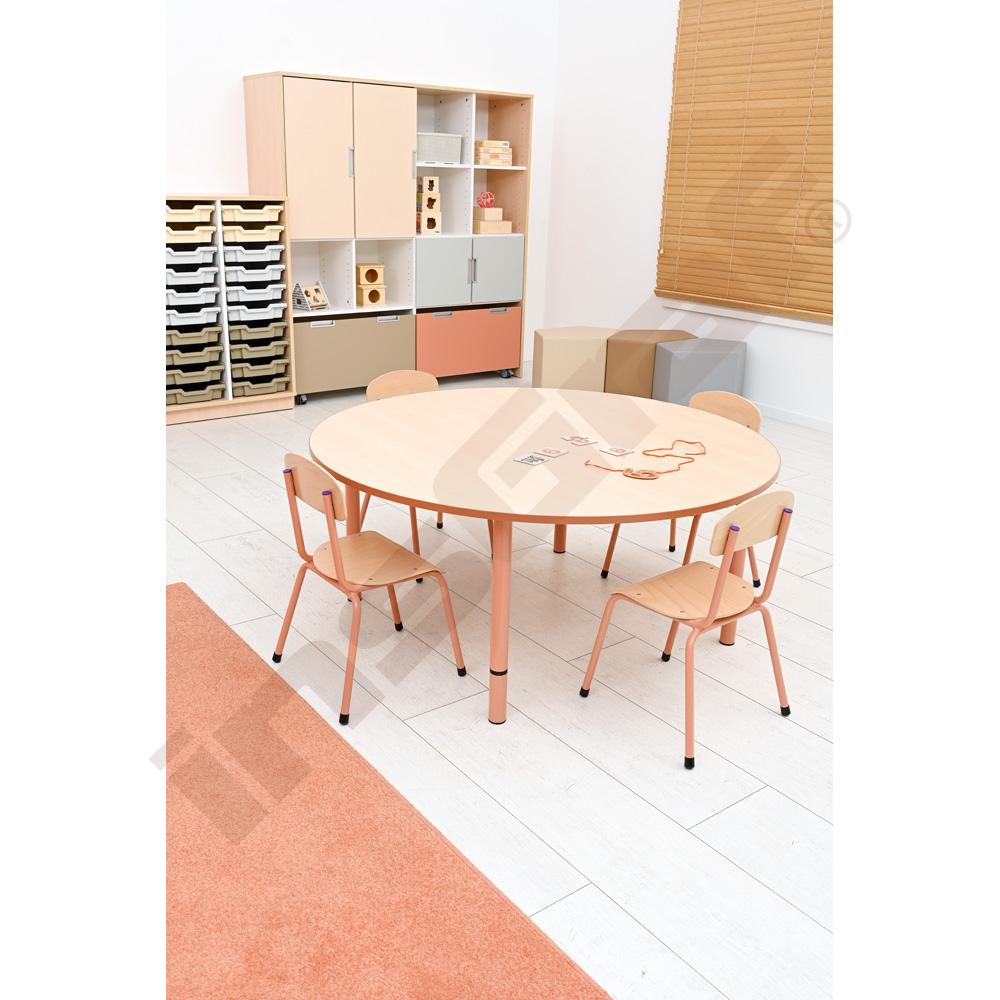 Nohy s regulací výšky, k deskám Quadro - lososové, 4 ks vel. 0-3 (40-58 cm)