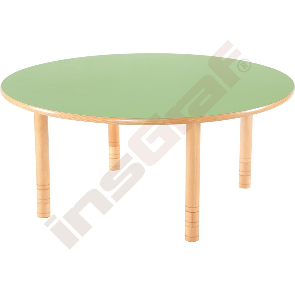Okrúhly stôl Flexi, výška 40-58 cm - k stoličkám 21-35 cm (veľ. 1-3) - zelená