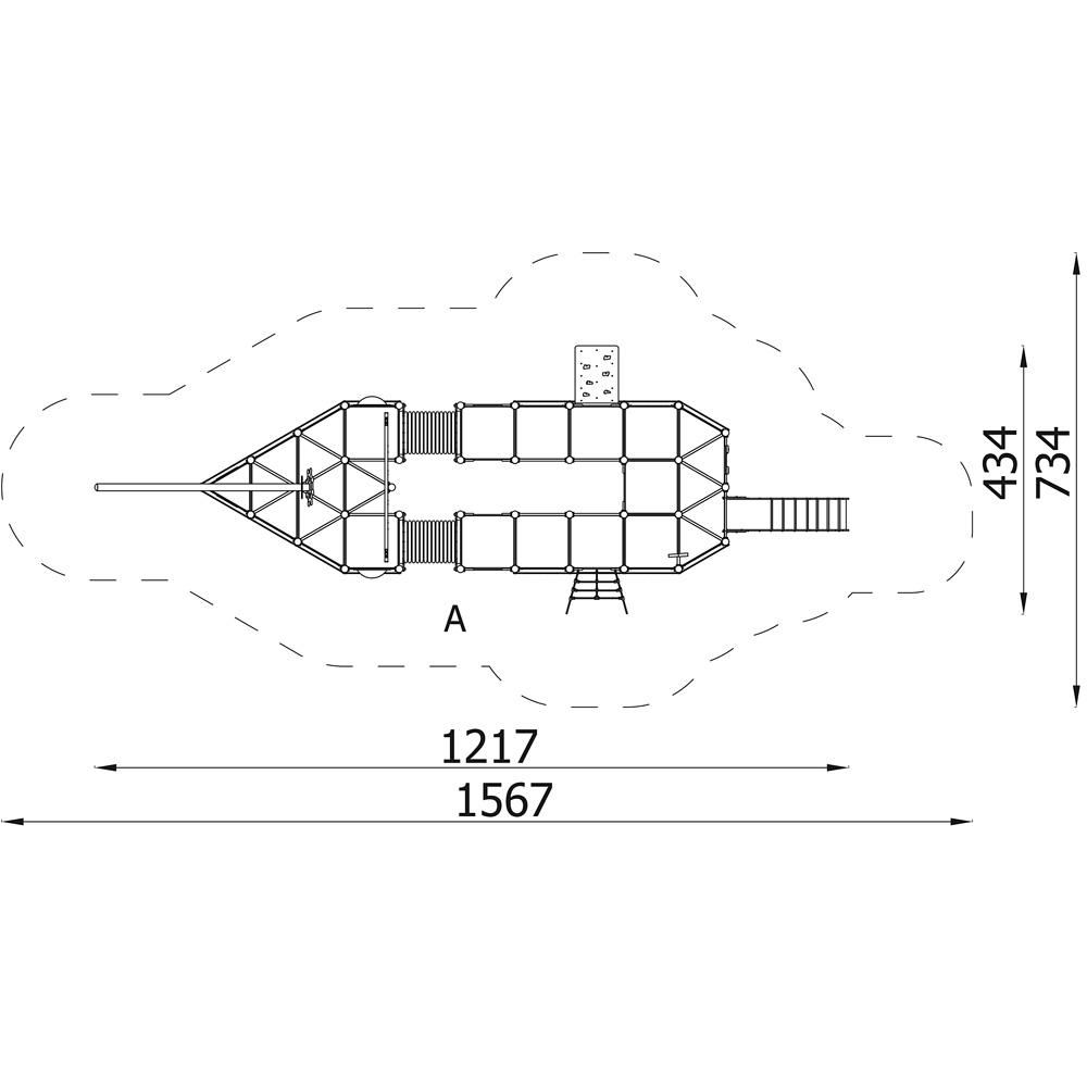 Loď Kolumba, kovové stĺpy
