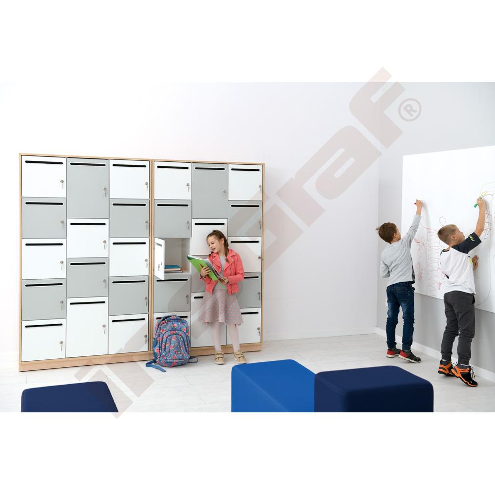 Quadro - skriňa so 14 modulmi - tiché zatváranie, javor
