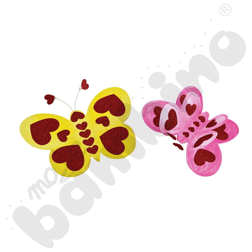 Naklejki brokatowe - serduszka, 146 szt.