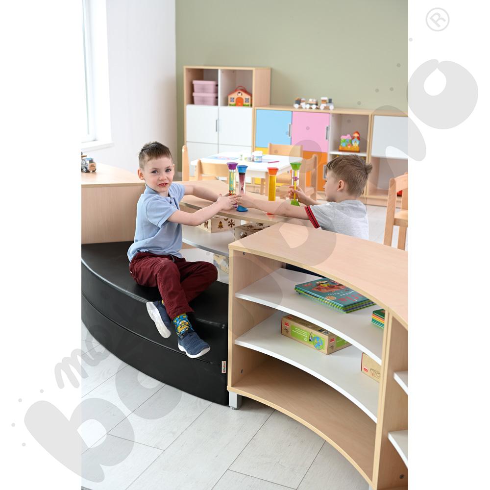 Siedzisko Paolo długie, czarne