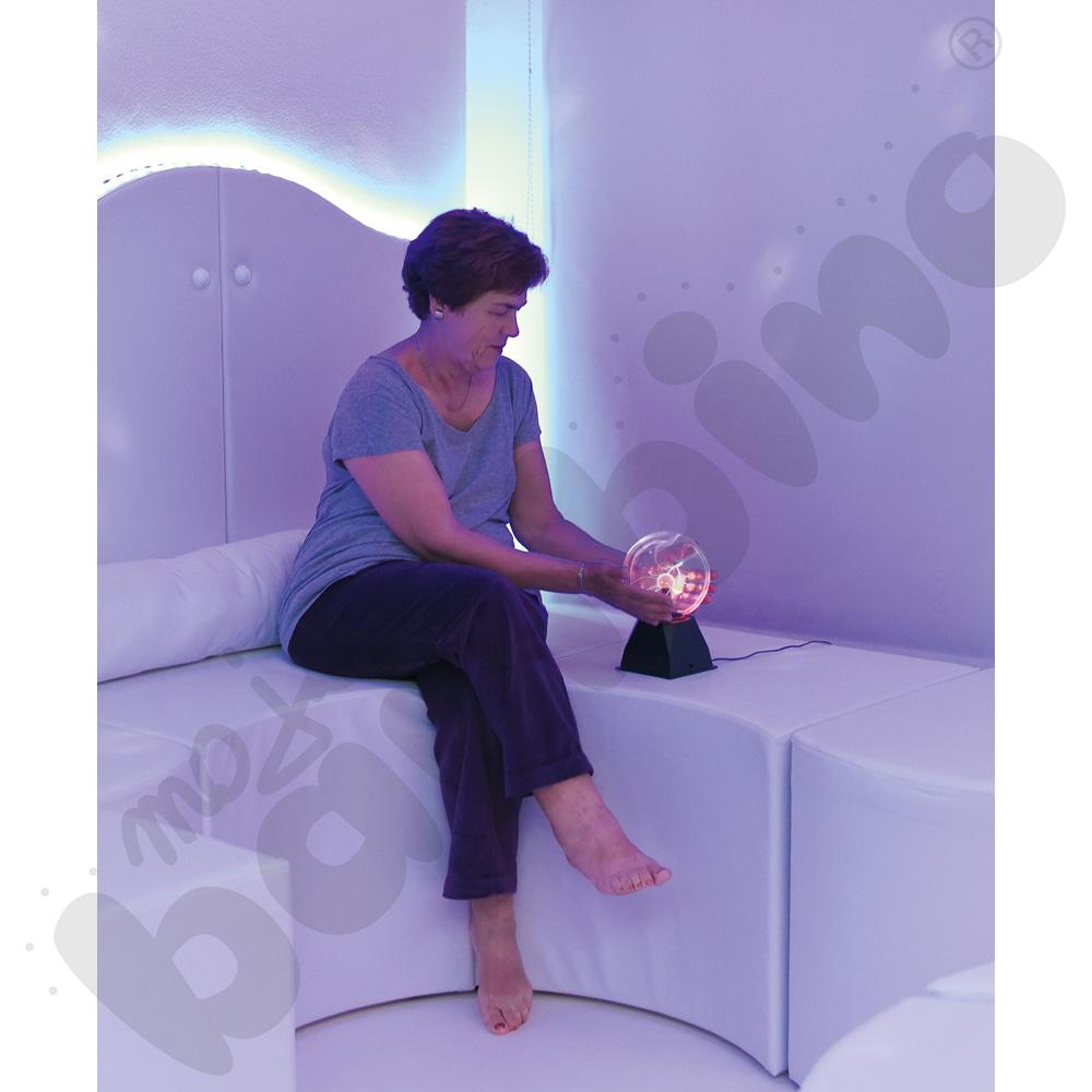 Pufa wklęsła biała, wys. 55,5 cm