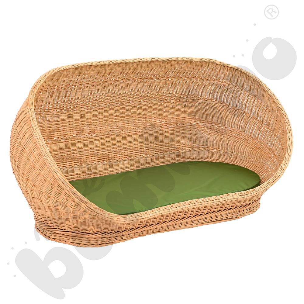 Wiklinowa sofa z poduszką