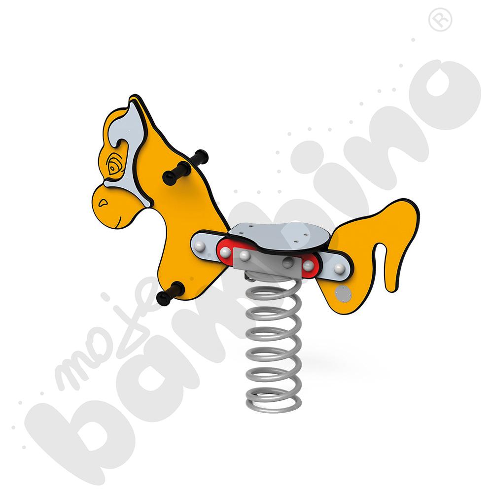 Quadro Simple - sprężynowiec Konik na podstawie metalowej