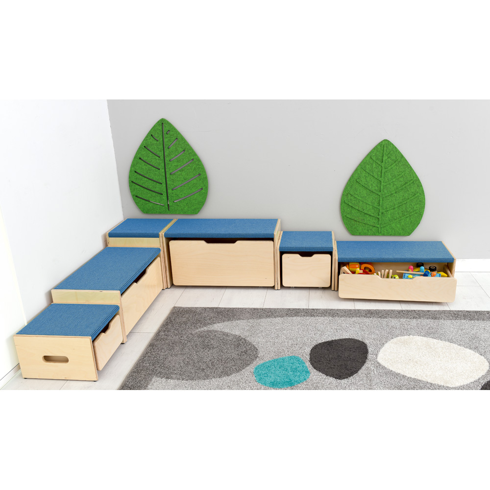 Štvorcové pódium, výška 20 cm - tmavomodré