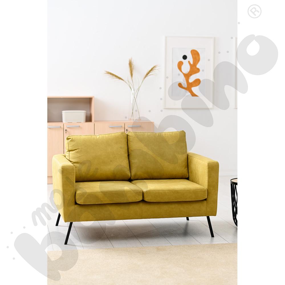 Sofa Miami 2-osobowa zielonomusztardowa