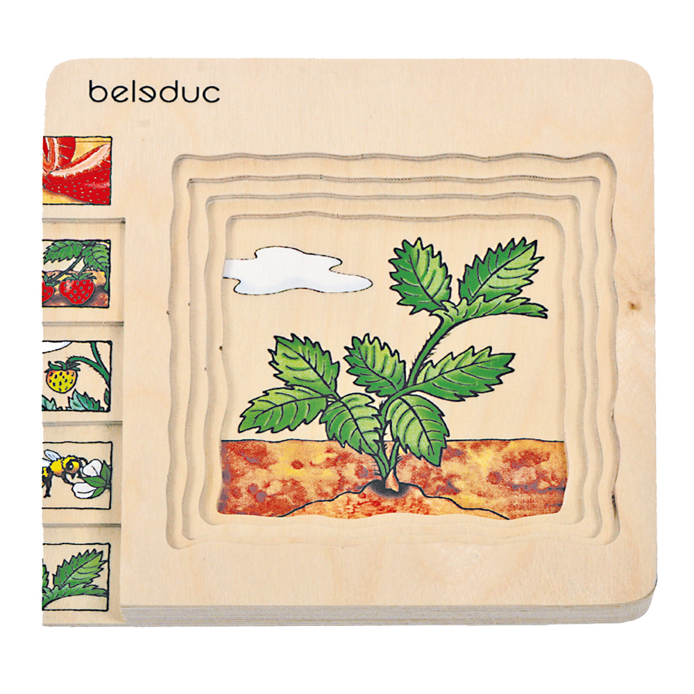 Edukačné viacvrstvové puzzle - jahoda
