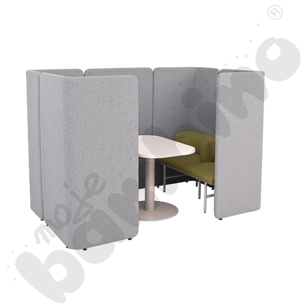 Box Agora z fotelami i stolikiem wolnostojącym Tack