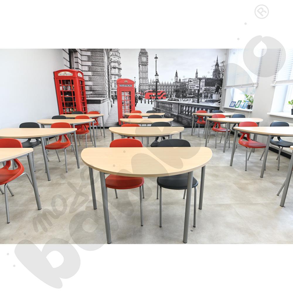 Krzesło Colores rozm. 6 czerwone, stelaż aluminium