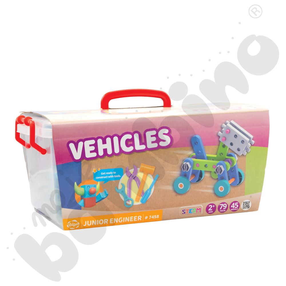 Klocki Gigo - Mały inżynier - pojazdy XL