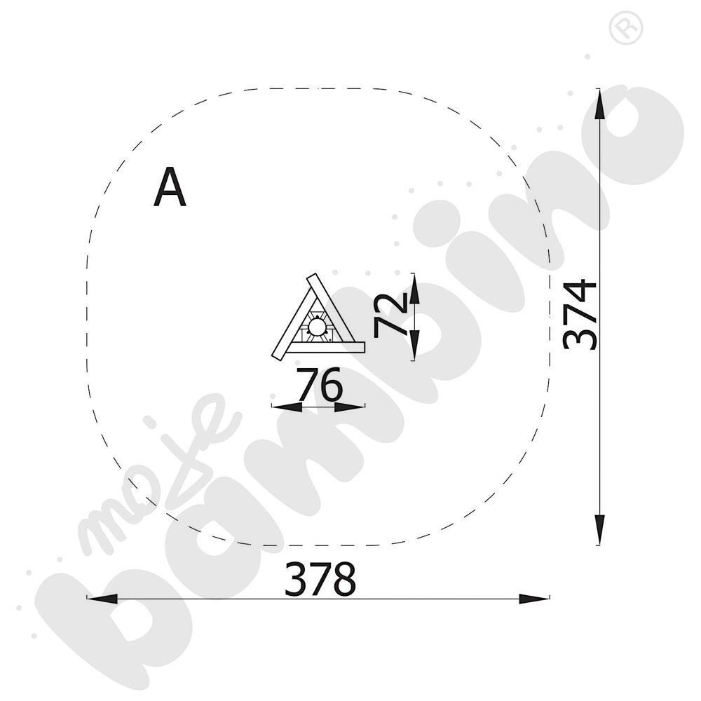 Stacja drewniana z podestem drewnianym
