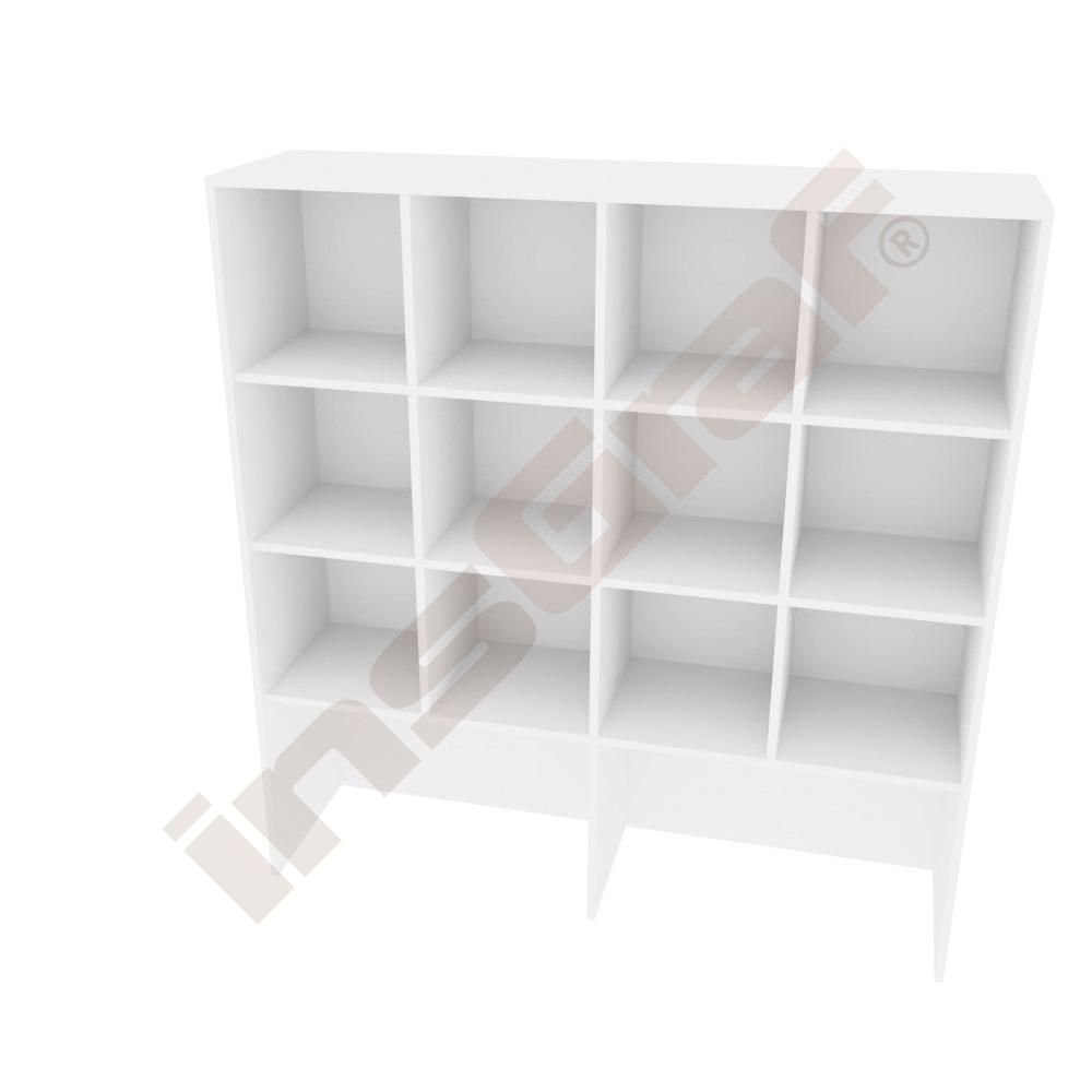 Quadro - Mehrfunktionen-Schrank XL für Rollbehälter, B 154, weiß