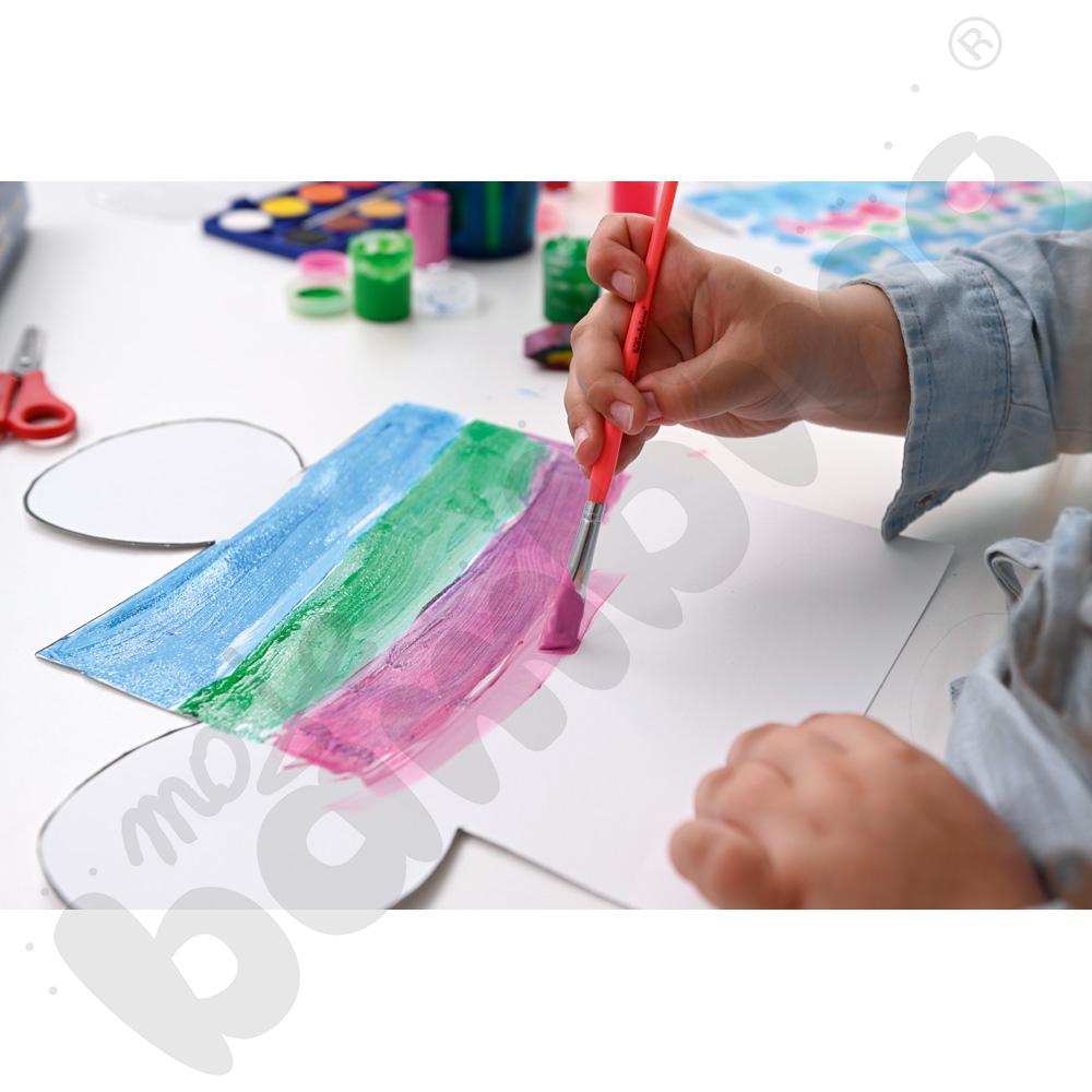 Farby plakatowe 10 kolorów (4xfluo, 4xbrokat, srebrna, złota)