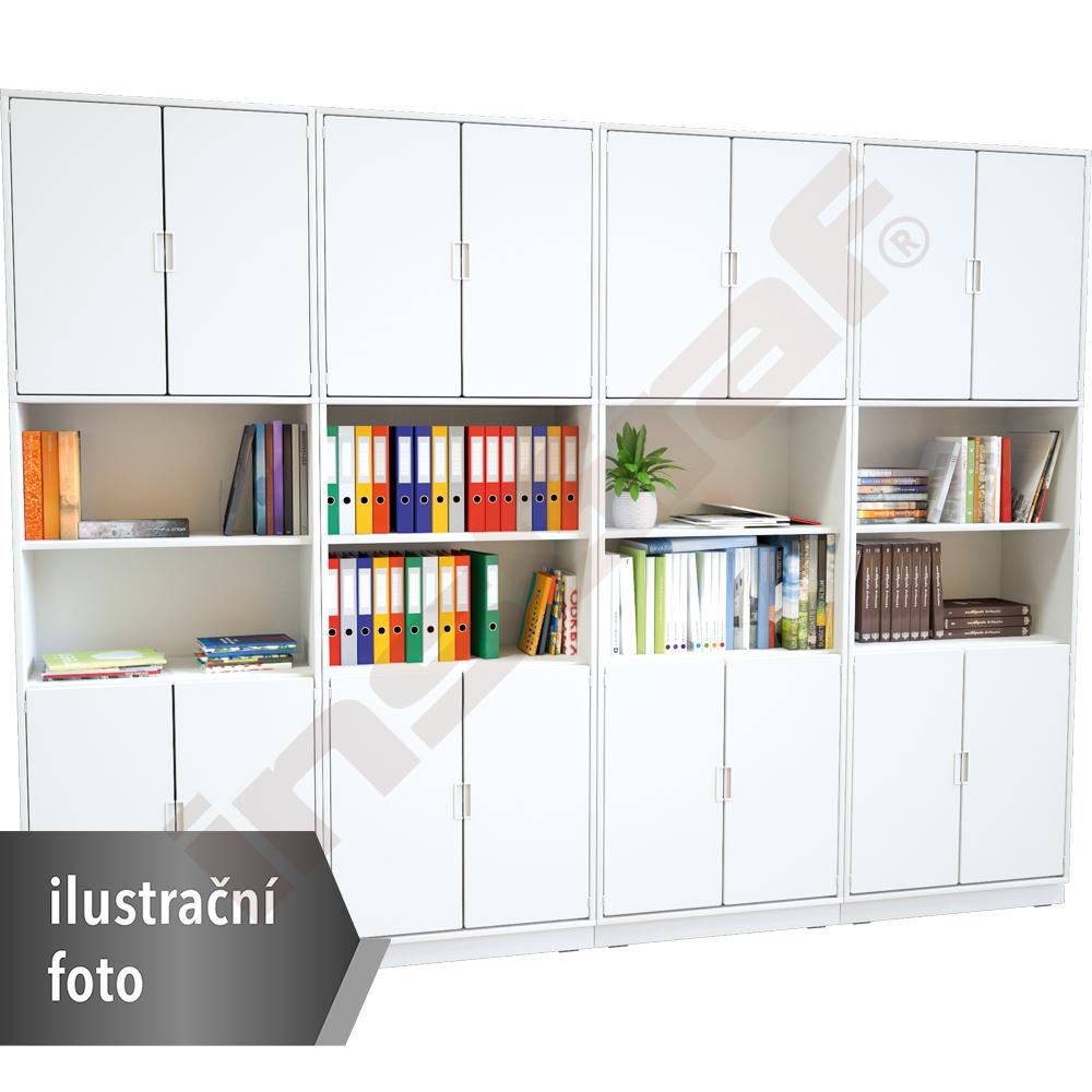 Quadro - Sestava  121, 90° s tichým zavíráním, korpusy světlý javorové
