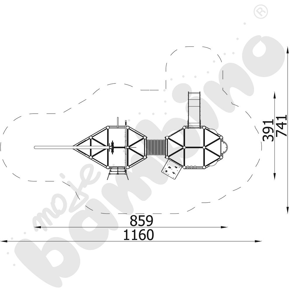 Statek Diasa, metalowe słupy