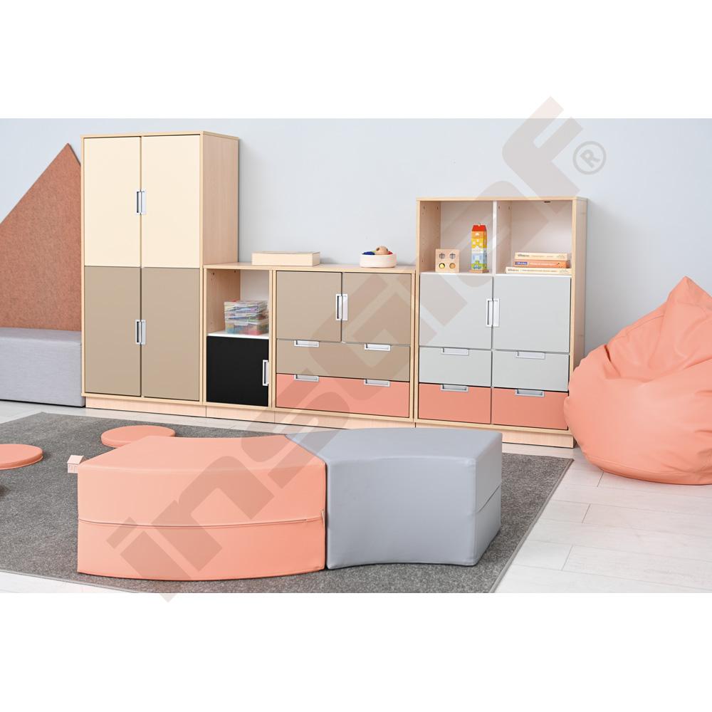 Quadro - skříňka M na 2 široké zásuvky, světlý javor
