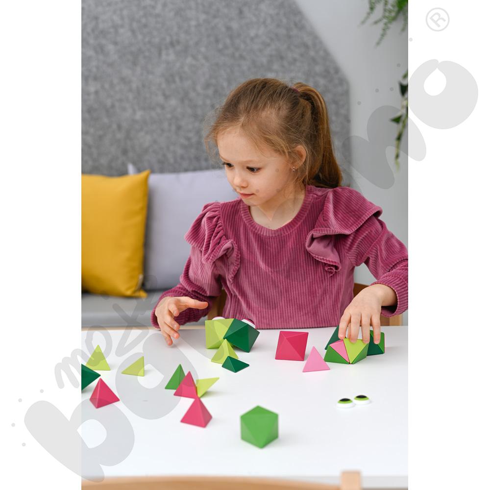 Klocki magnetyczne Trido, 36 elem. - kolory dżungli