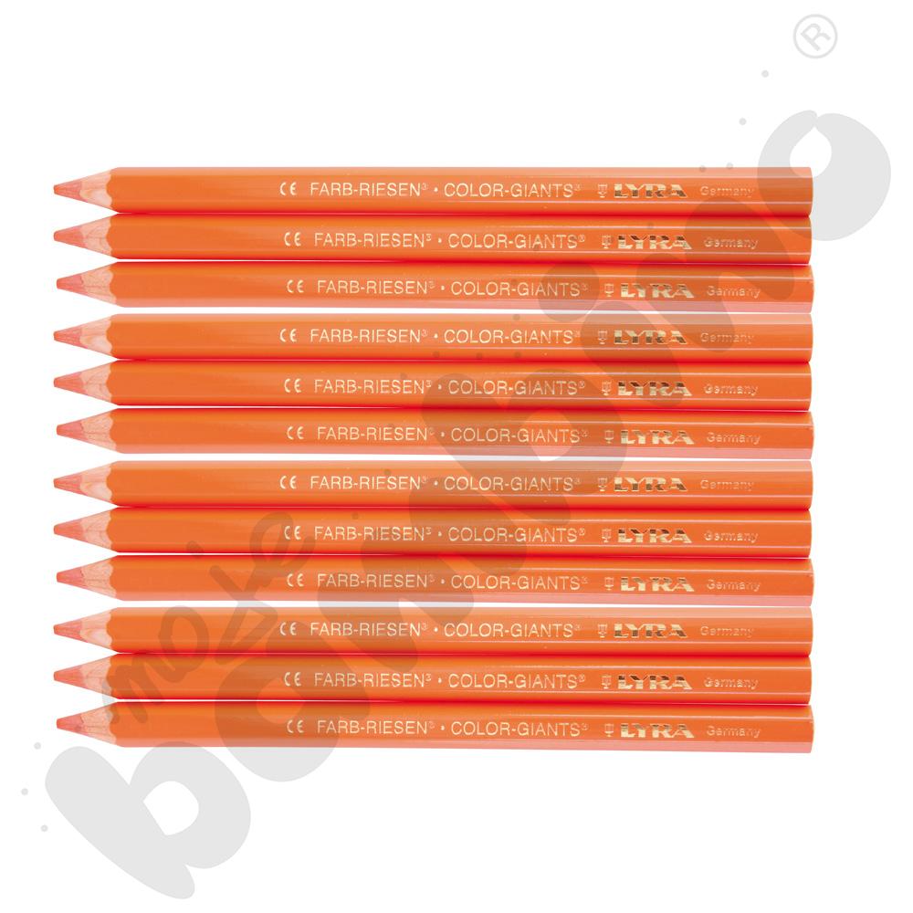 Kredki Color Giants12 szt. - pomarańczowe