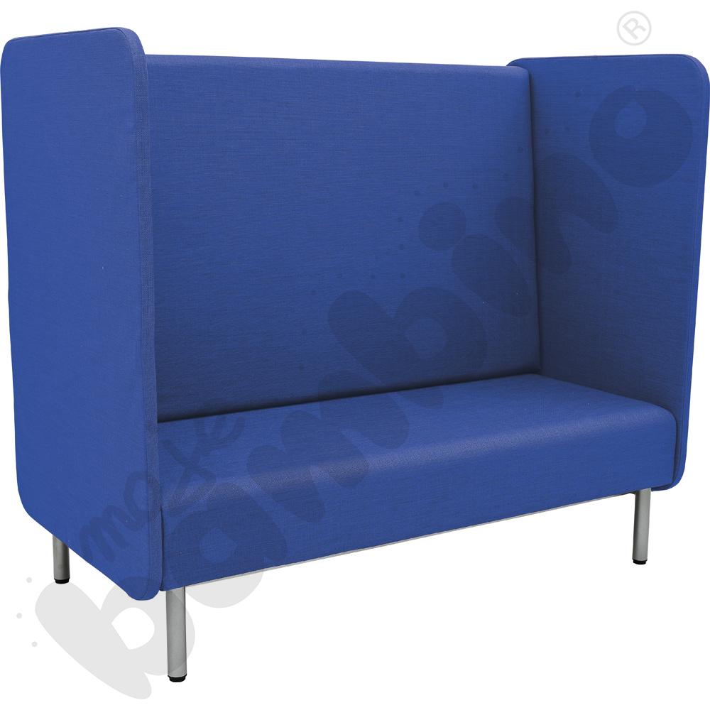 Fotel Inflamea 1 z wysokim oparciem, 3-os. - granatowy