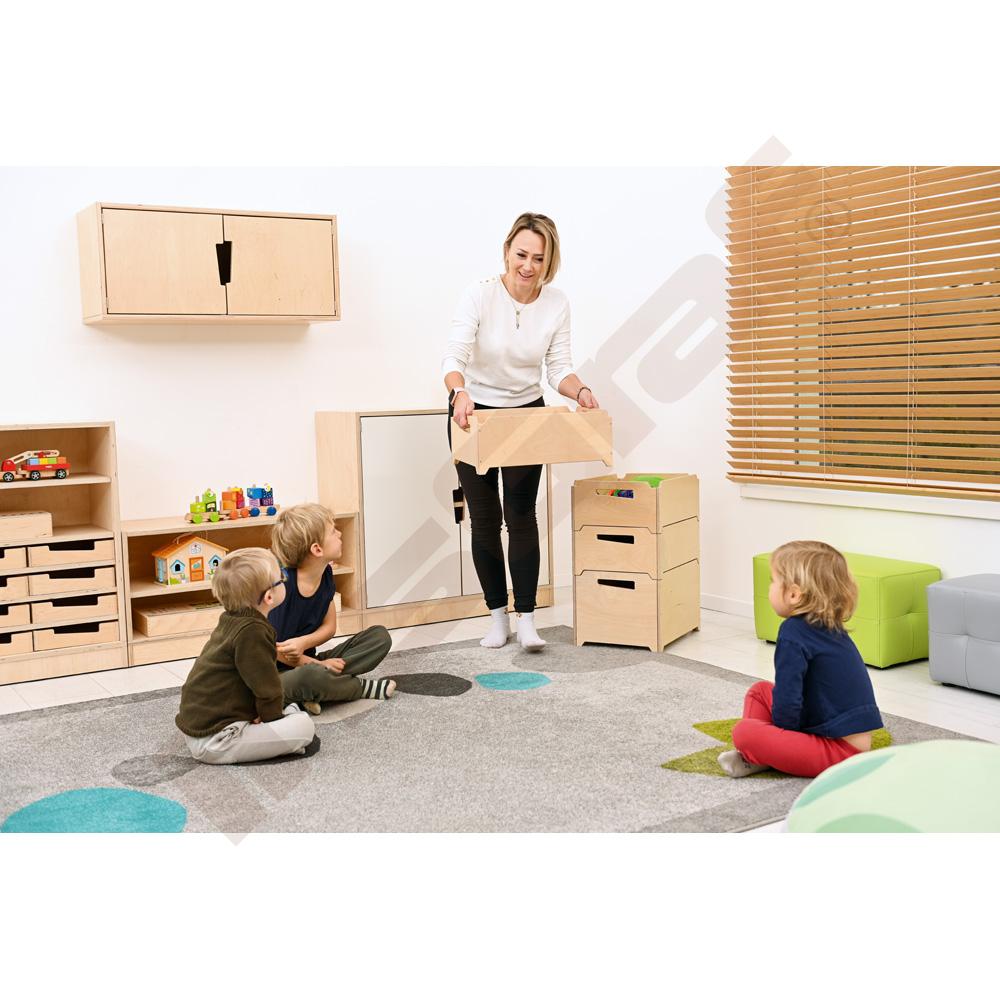 Echtholz - úložné boxy na hračky, výška 18 cm  	
