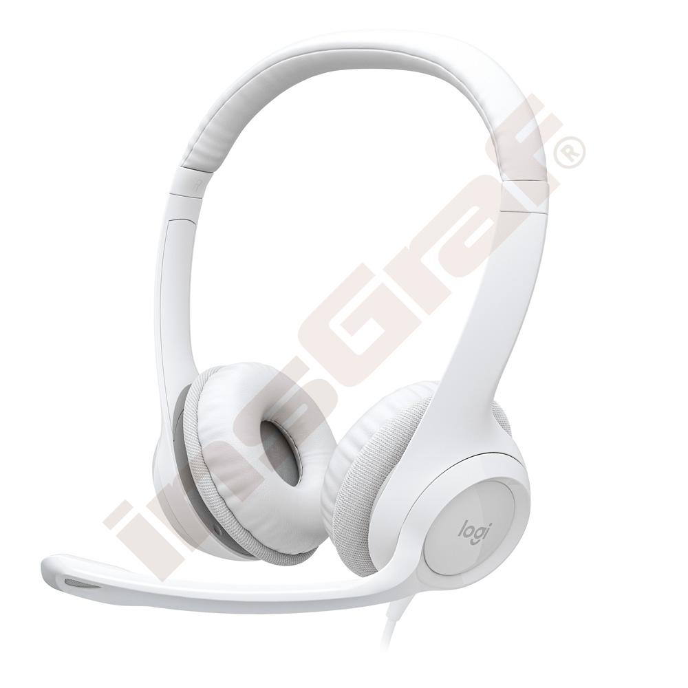Sluchátka Logitech H390 bílé
