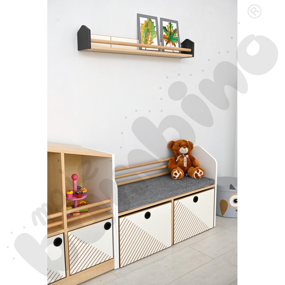 Szafka z siedziskiem FLO biała