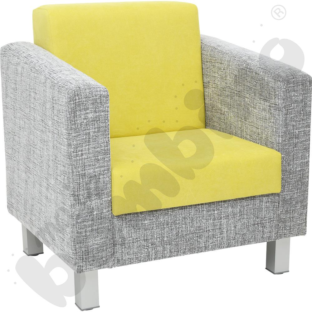 Fotel Relax szaro-zielony 