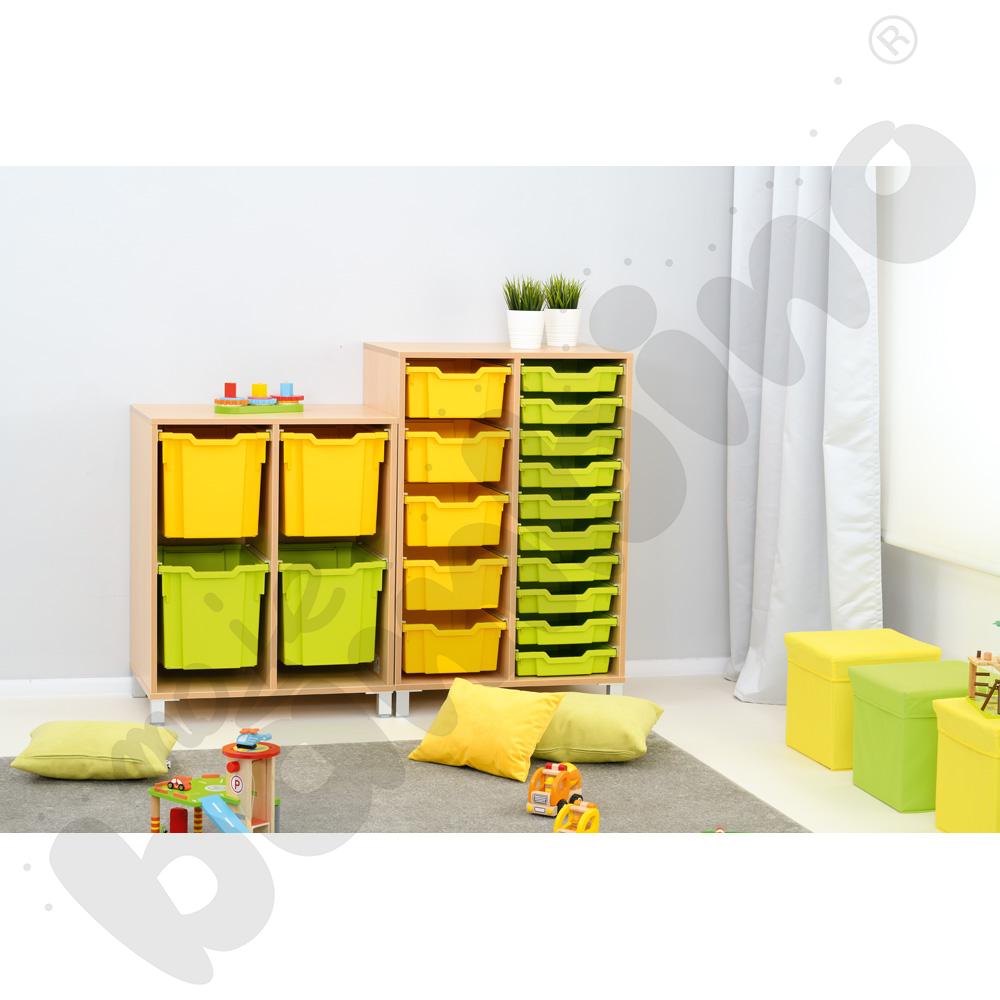 Szafka Flexi L na pojemniki na nóżkach - 2 kolumny