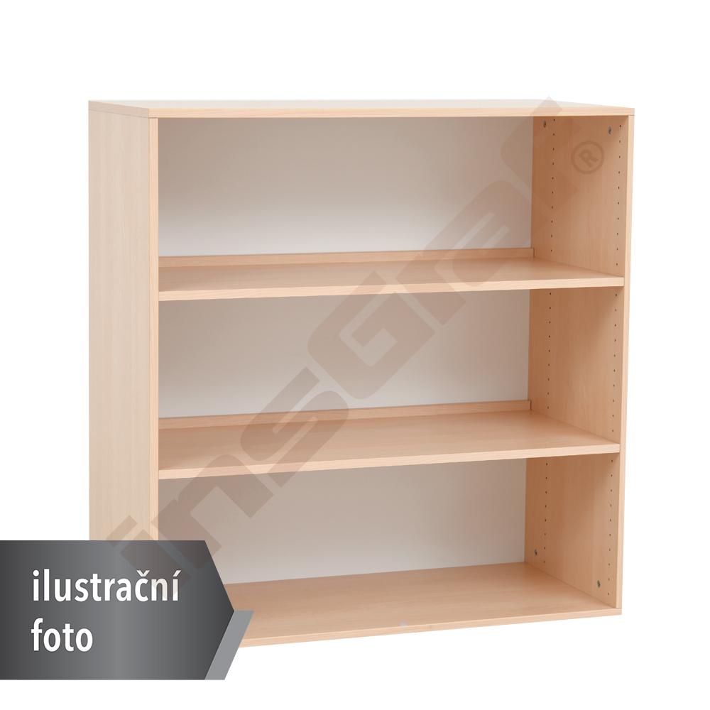 Nástavec Grande L k regálům na plastové zásobníky, šíře 104 cm - bílý