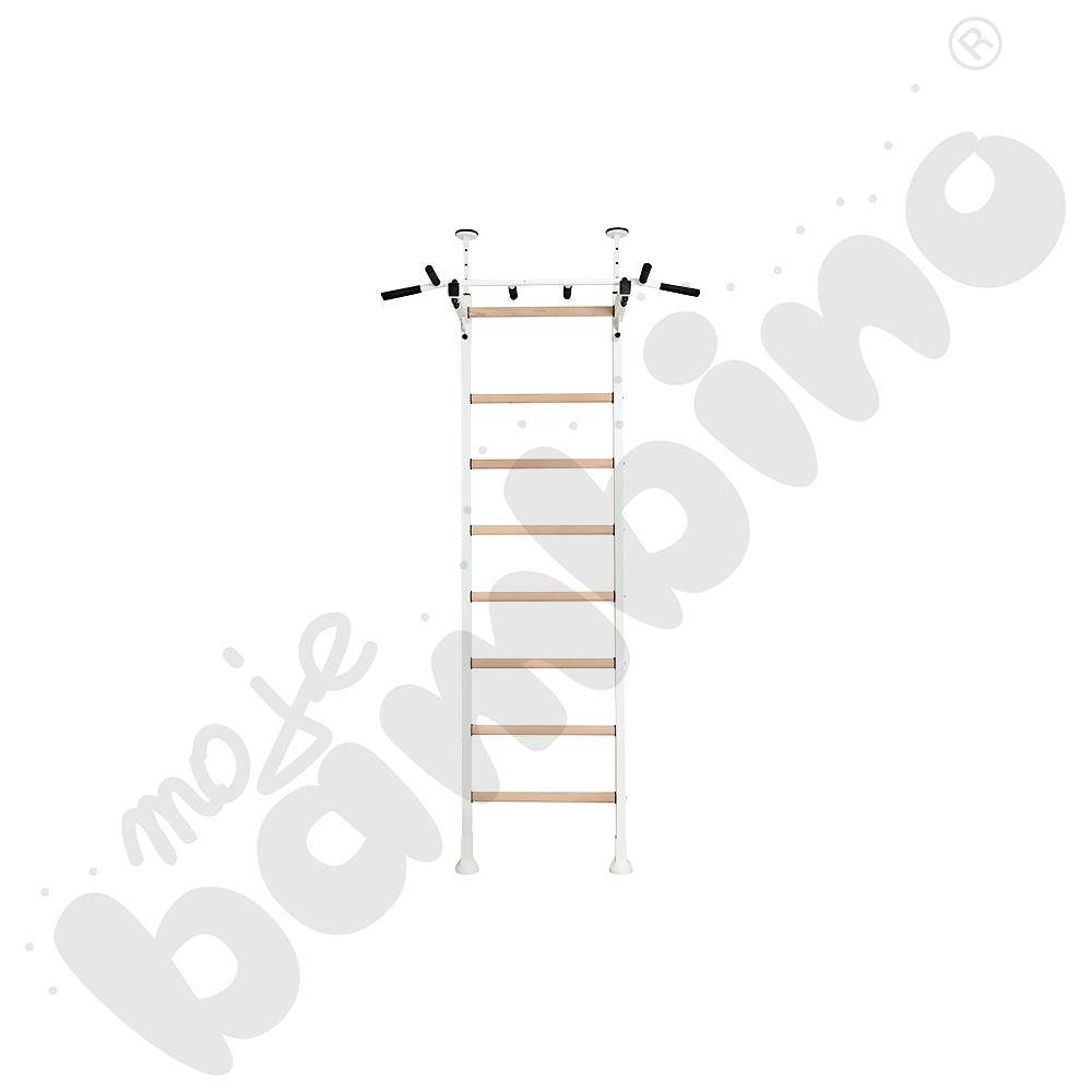 Drabinka ścienna z drewnianymi szczeblami