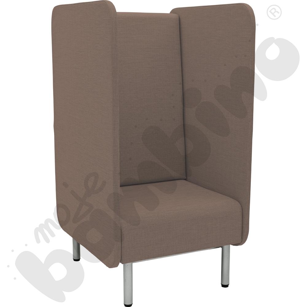Fotel Inflamea 1 z wysokim oparciem, 1-os. - jasnobrązowy