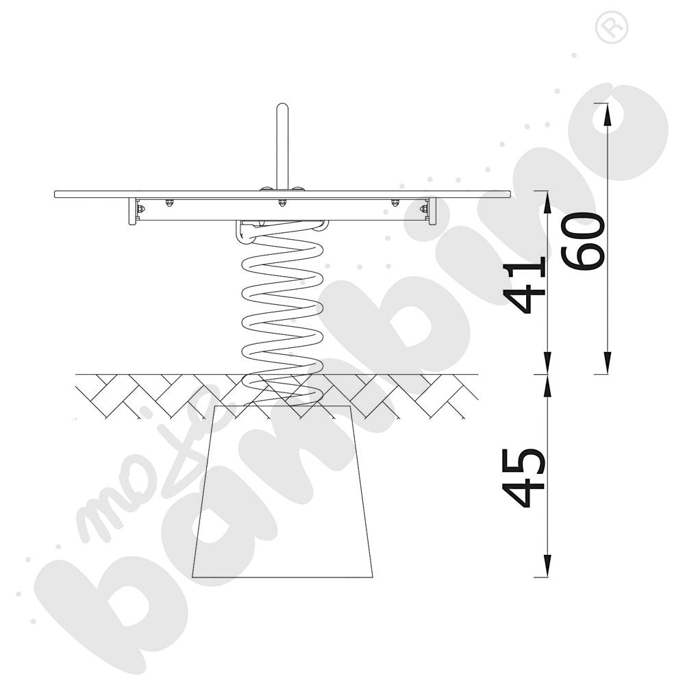 Sprężynowiec Deska na podstawie betonowej