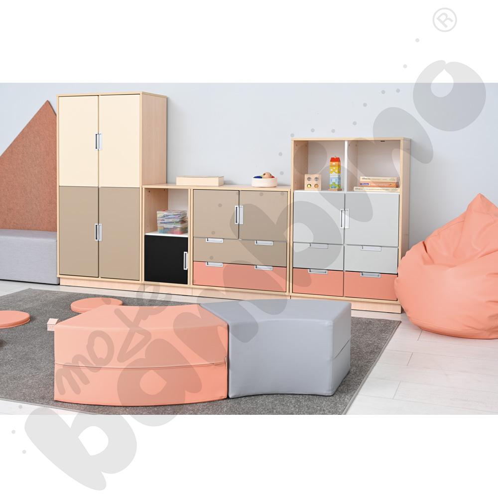 Quadro - szafka M na 2 szerokie szuflady, klon jasny