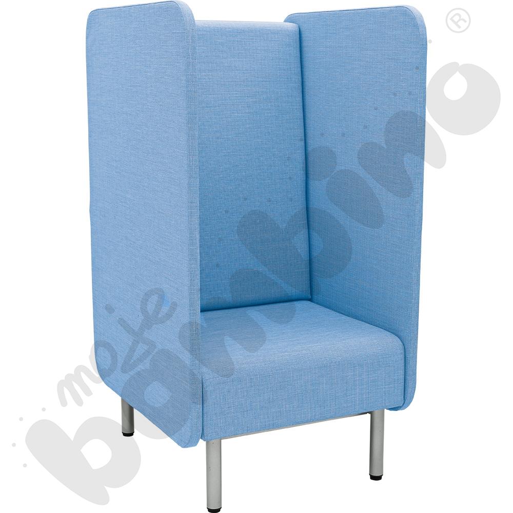 Fotel Inflamea 2 z wysokim oparciem, 1-os. - jasnoniebieski