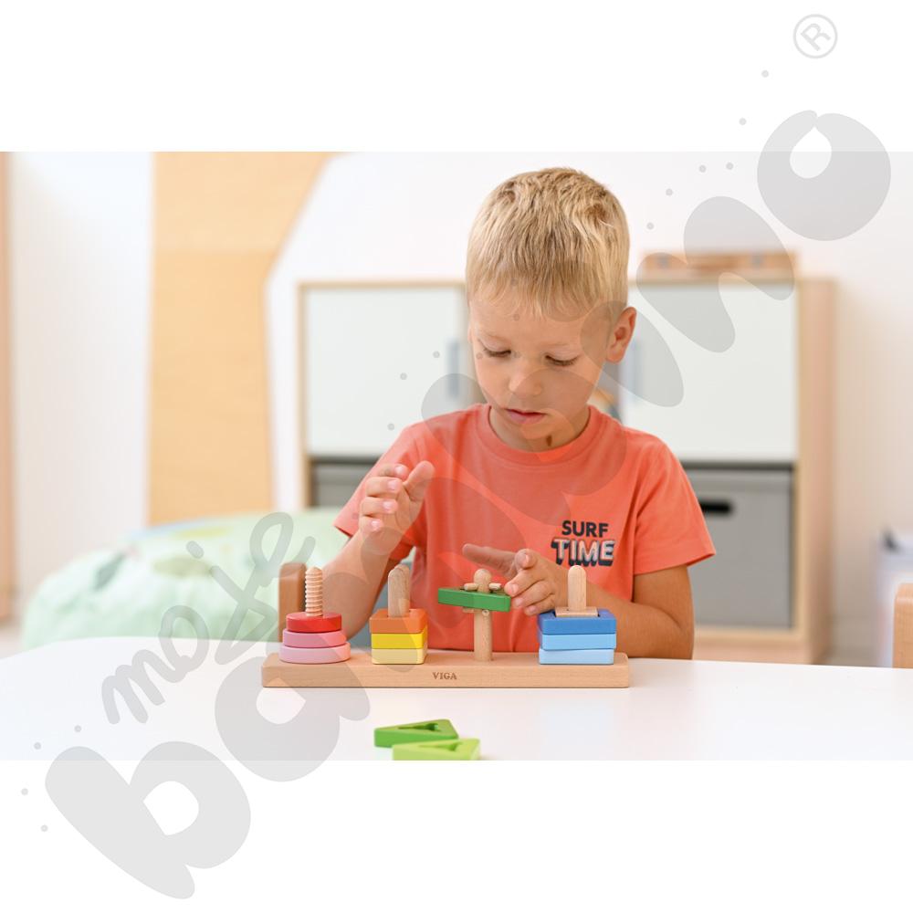 Drewniany sorter - kształty i kolory