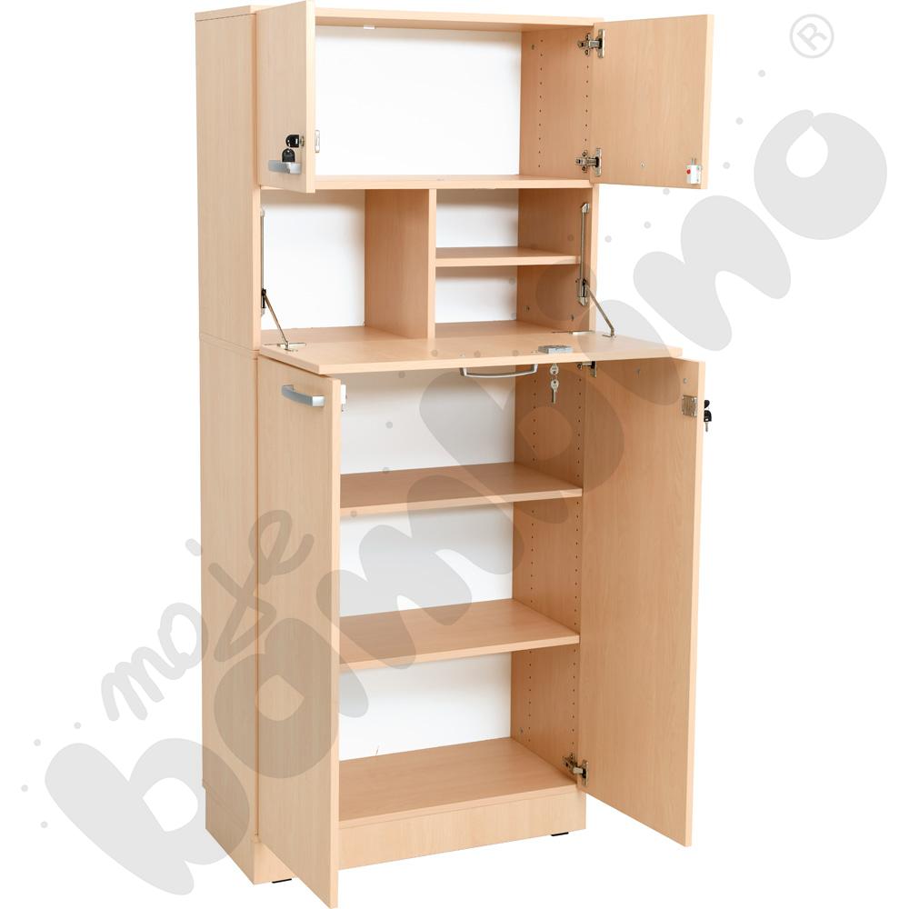 Szafa Grande z miejscem do pracy - klon jasny 