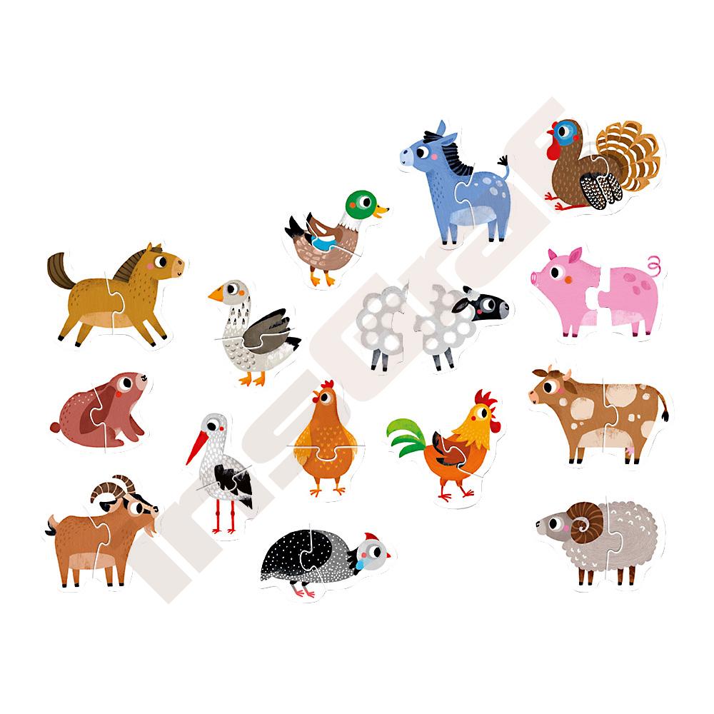 Párové puzzle - hospodárske zvieratá