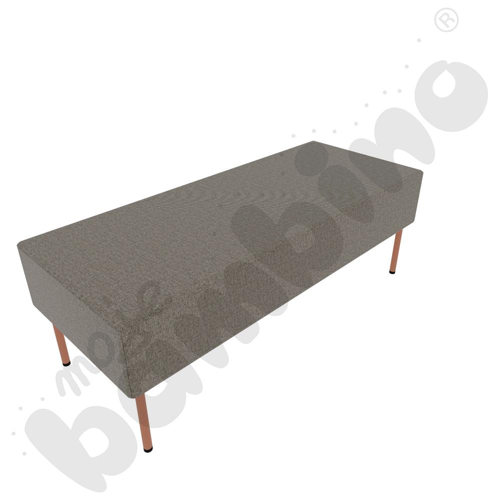 Pufa Versa 120x50 cm z plastikowymi stopkami, stelaż łososiowy, tkanina RO37