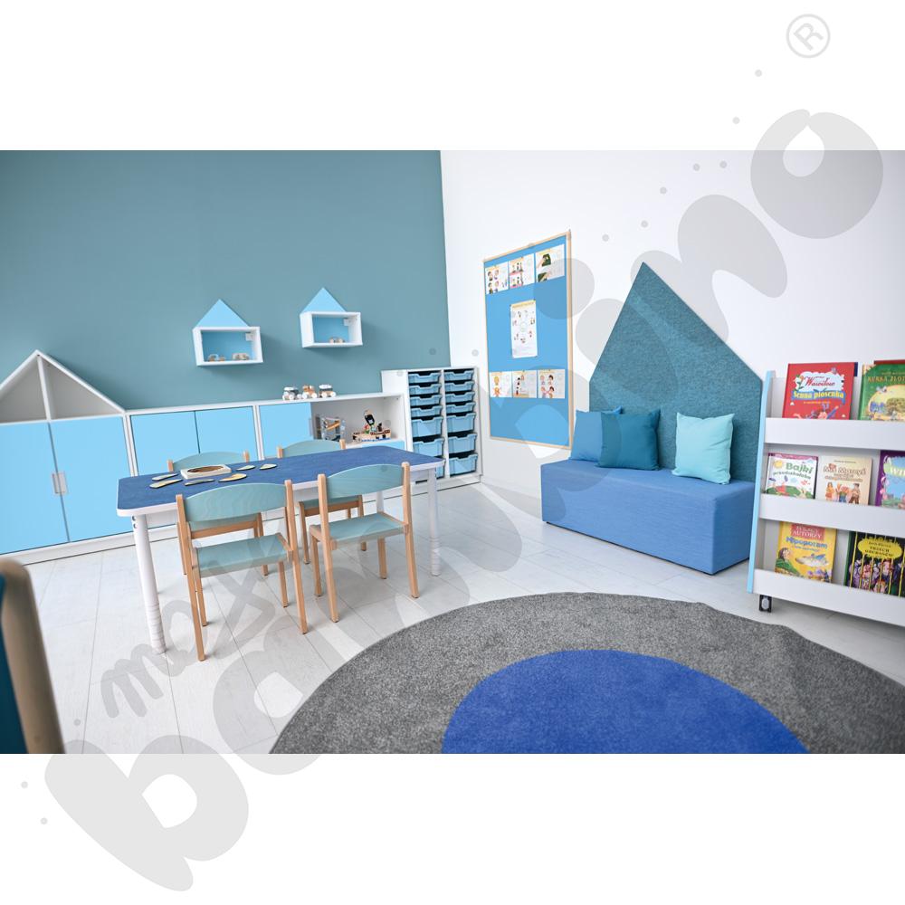 Pufa 3-osobowa Inflamea niebieska