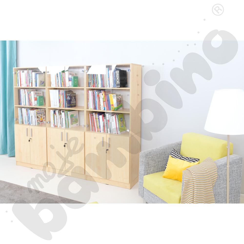 Szafa wysoka z witryną - klon 375