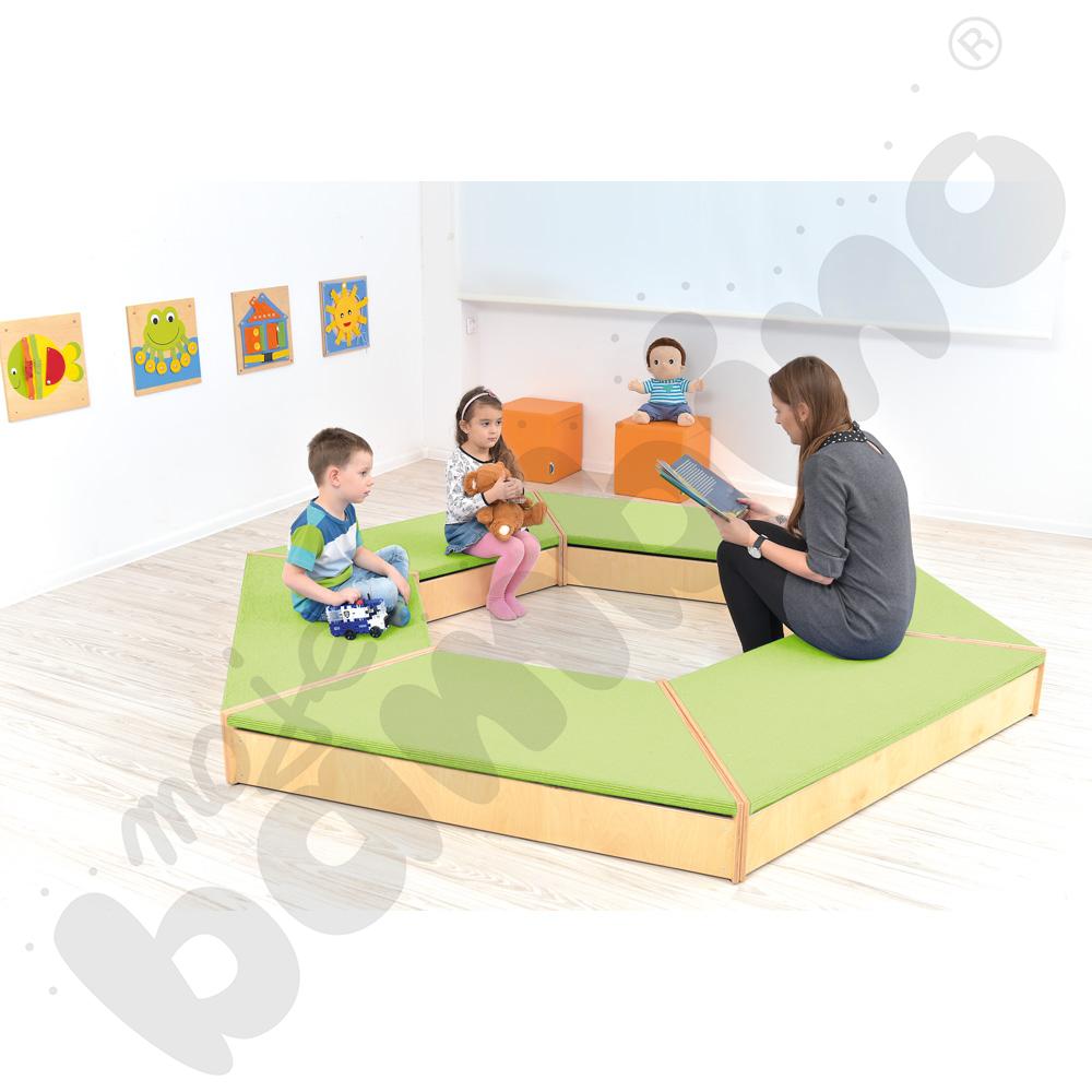 Podest trapezowy, wys. 20 cm - jasnozielony