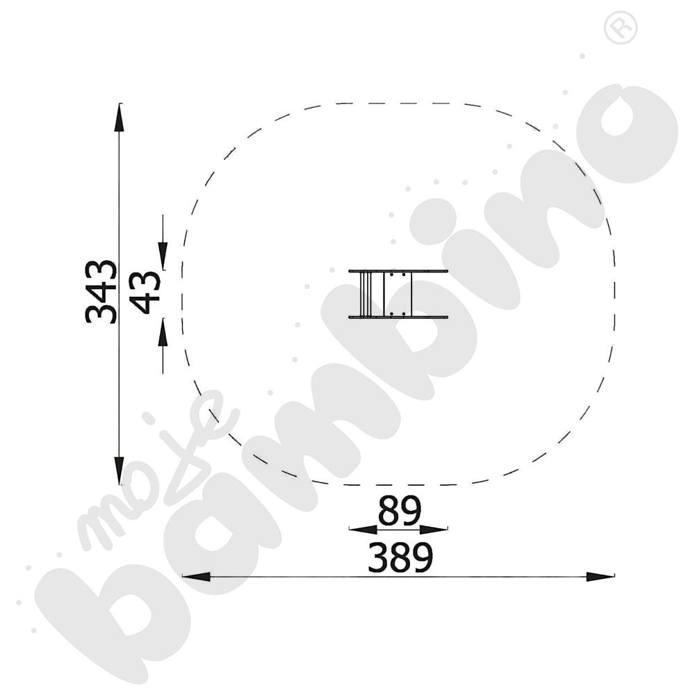 Sprężynowiec Ośmiornica na podstawie betonowej
