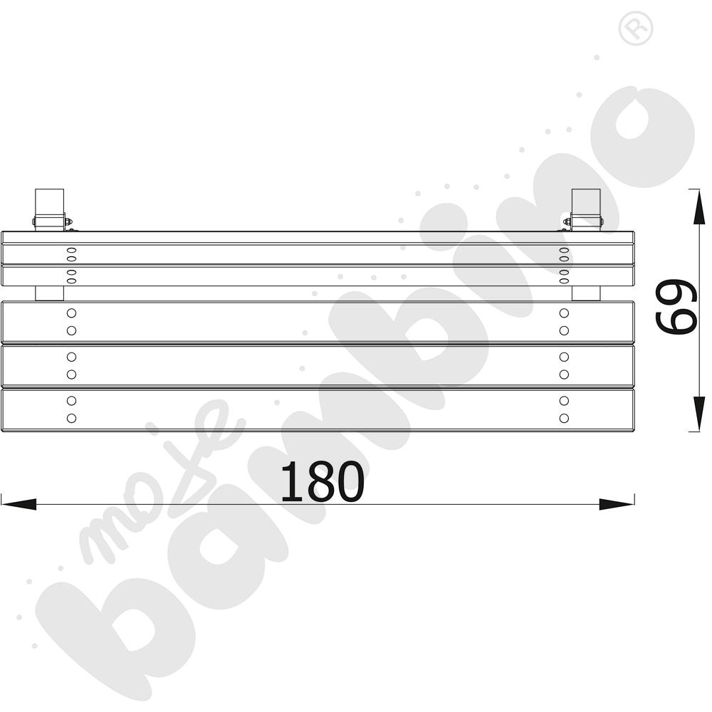 Ławka na podstawie betonowej z oparciem