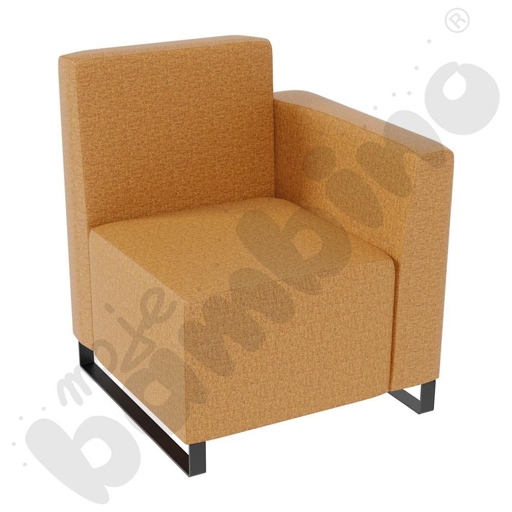 Fotel Universum wys. 82 cm, bok niski prawy, tkanina RO07