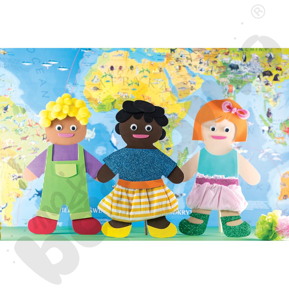 Ludziki z tektury - 4 odcienie skóry