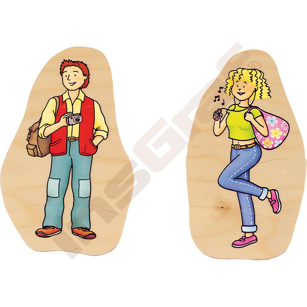 Edukační vícevrstvé puzzle - babička a děda