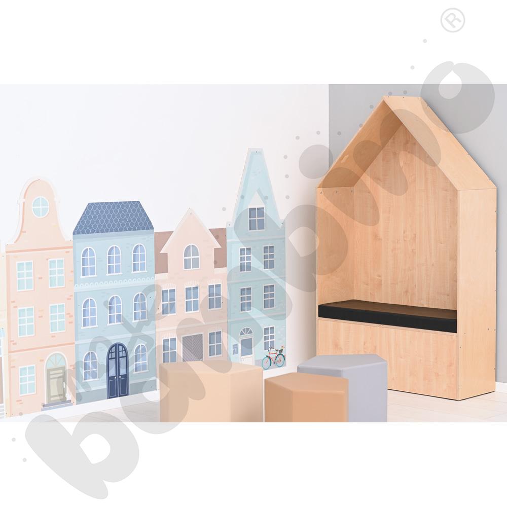 Domek Chillout - materac czarny