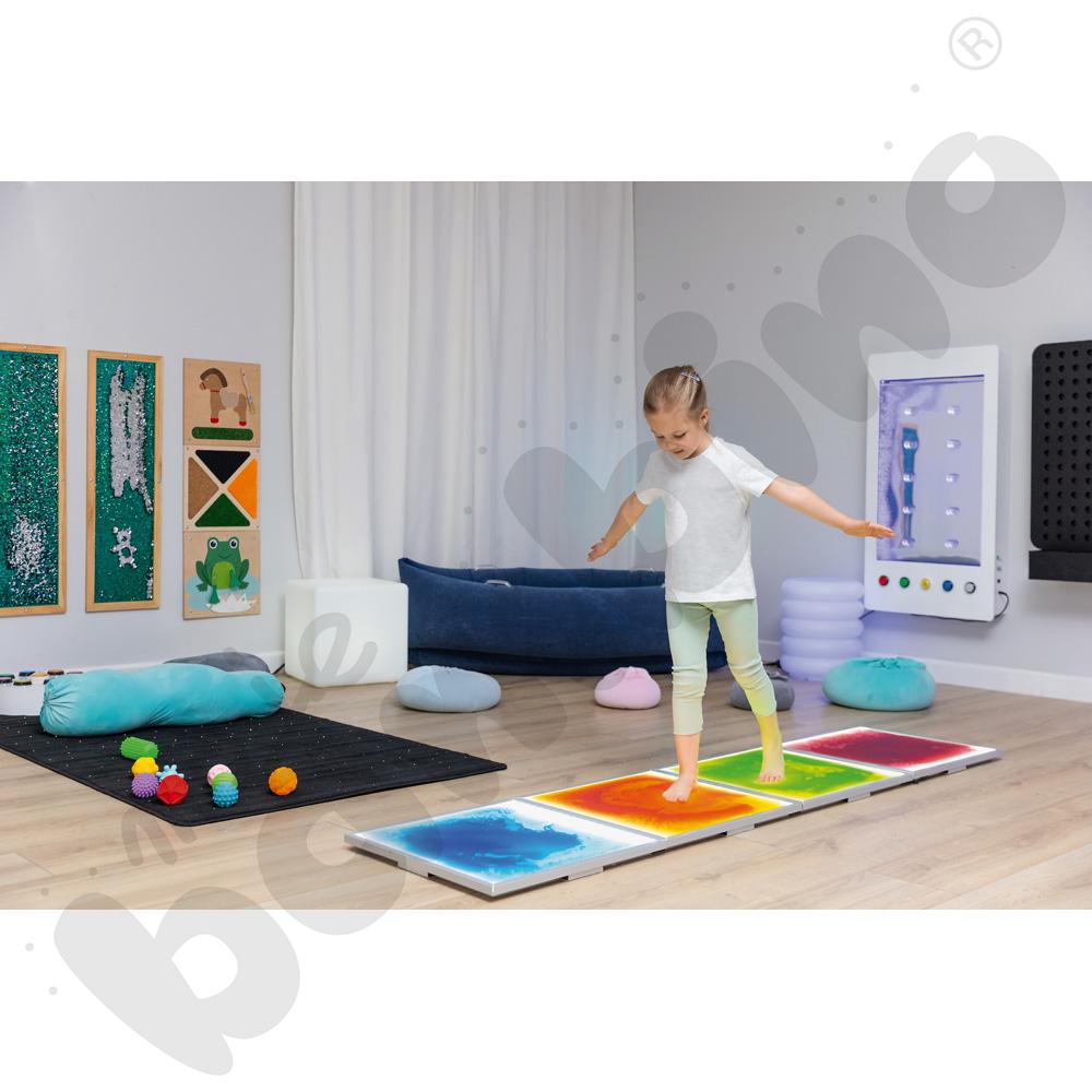 Podświetlany panel podłogowy, czerwony