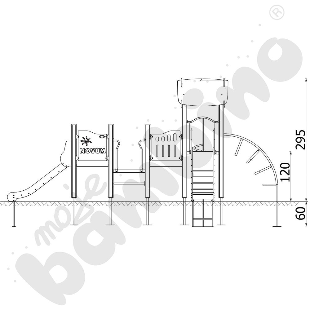 Orbis - wieża 12, drewniane słupy